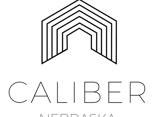 Caliber Nebraska Logo - White & Black